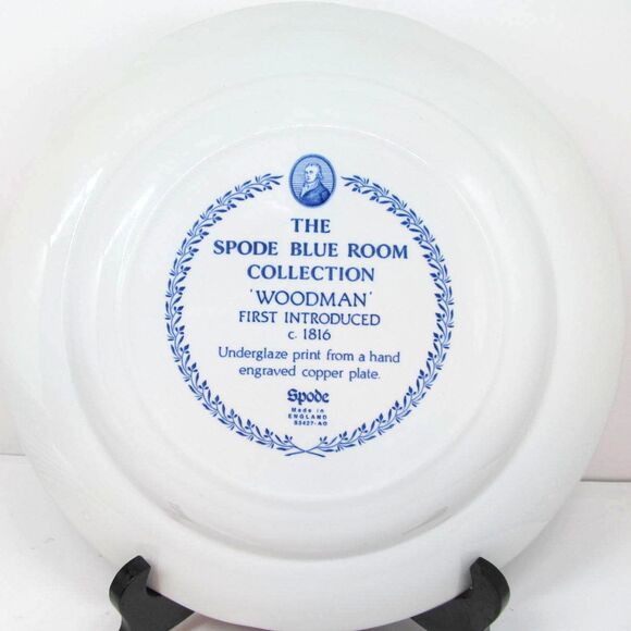 Spode Blue Room Collection Dinner Plate Woodman Made in England 10.25” - Picture 4 of 6